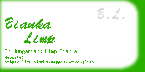 bianka limp business card